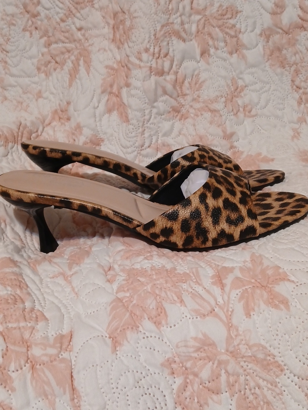TOP Moda Leopard Print Kitten Heel Mules - Brown Black